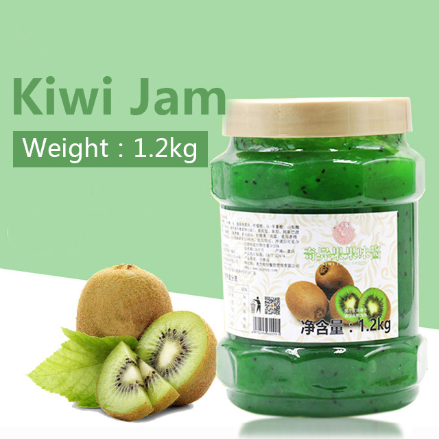 1.2kg Kiwi Jam Dipaké pikeun Gelembung Tea Baking Dessert Rojongan OEM