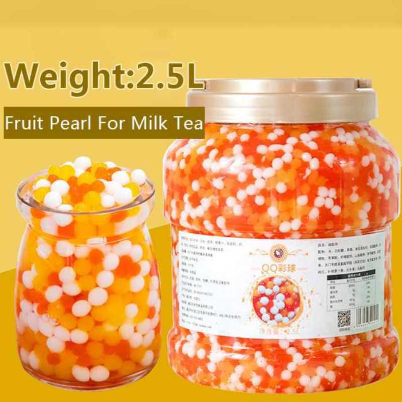 MiXue QQ Ball Tea Peal 2.5L Crystal Coconut Jelly Jelly Popcorn iPearl Coconut Granule IPearl Bubble yobisi lweTea ekrwada Material