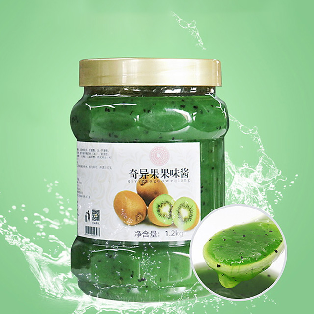 Mixue 1.2kg Kiwi Jam Adupratu per Bubble Tea Baking Dessert Support OEM