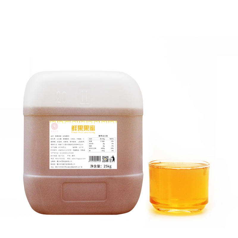 Mixue 25 KG Frugtsirup Honning Flydende Sød Sukker Smag til Boble Te Kaffe Dessert Drik Drikke