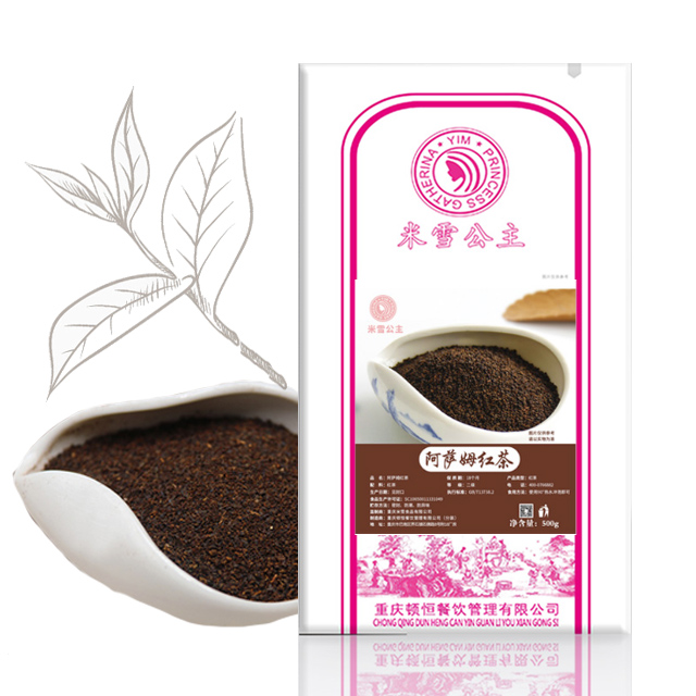 Mixue Assam Schwarztee-Pulver 500g Rohstoff für Milchperlen-Bubble-Tee Chinesischer Roter Tee