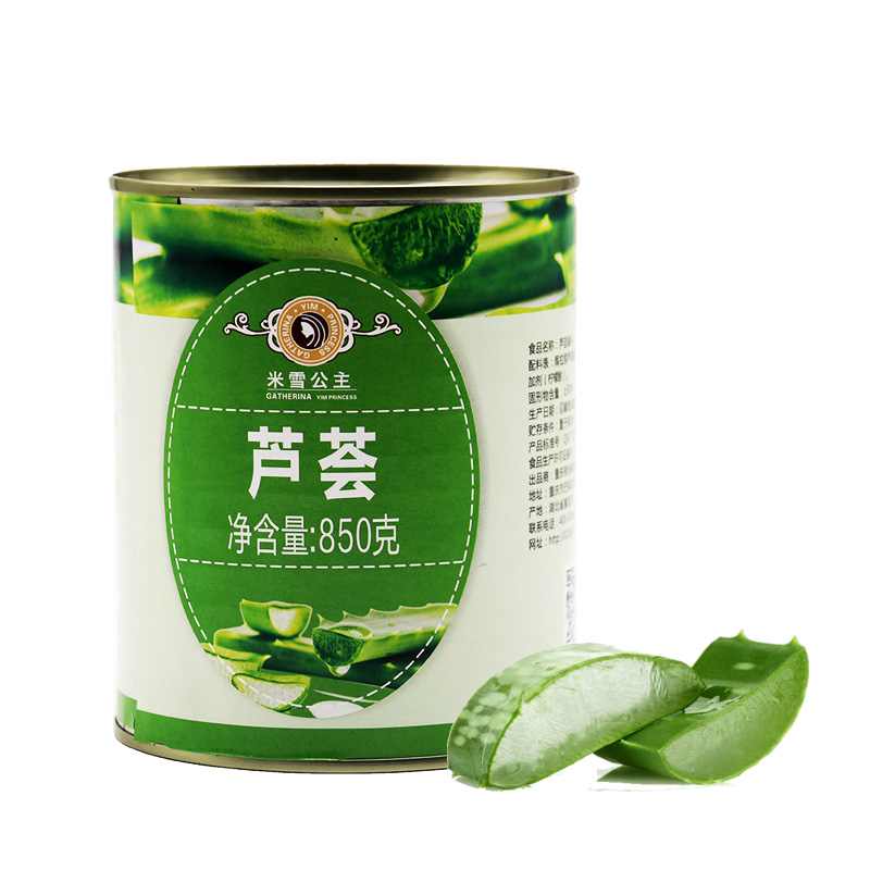 Hỗn hợp thực phẩm đóng hộp Aloe Vera 850g Bán buôn bán chạy ngay lập tức cho món tráng miệng trà bong bóng