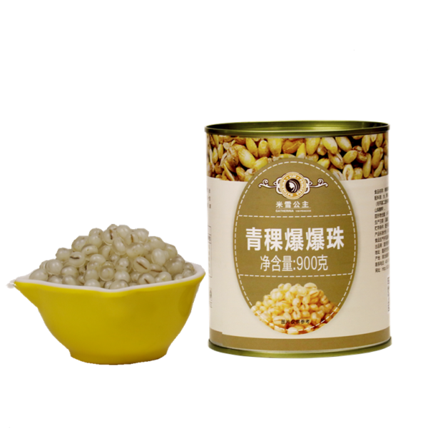 Mixue Canned Food Highland Barley Popping Boba 900 г, гарачы продаж, аптовы растваральны раствор для бурбалкавай гарбаты