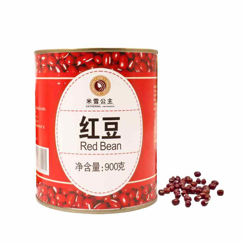 Mixue enllaunat mongeta vermella 900 g Venda calenta instantània a l'engròs per a te de bombolles