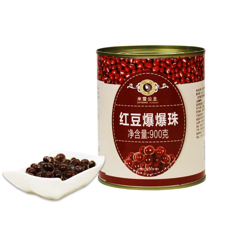 Mixue Canned Food bhinzi dzvuku popping boba 900g Hot Selling Wholesale Green Food Superior Instant chikafu chemumagaba