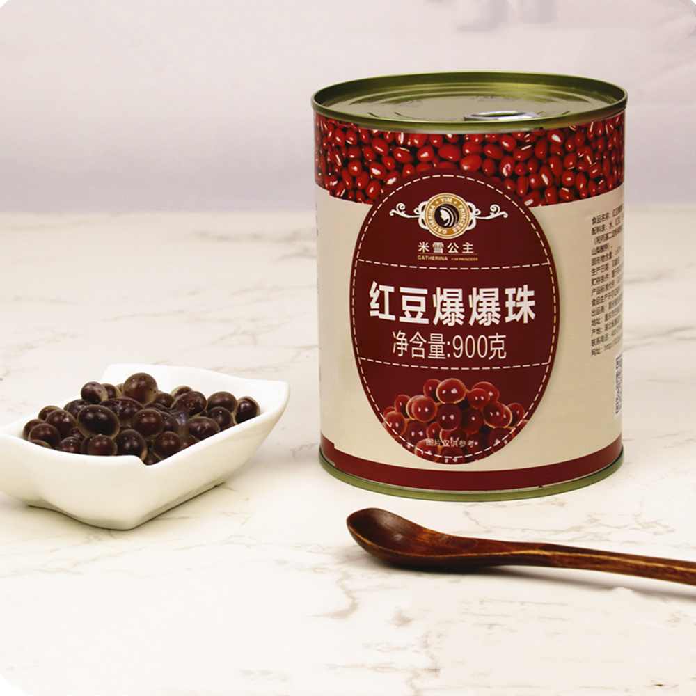 Mixue Canned Food faba rubra popping boba 900g Hot scelerisque Lupum