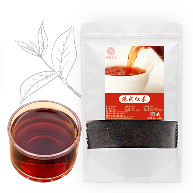 Mixue Hong Kong Hideung Tea Dina Stok 600g bahan baku pikeun gelembung tea susu Cina