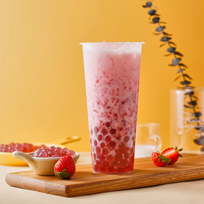 Mixue Instant Homemake Fraise Saveur Bubble Pearl Thé Noir Mélange Bubble Milk Tea Poudre 1kg application