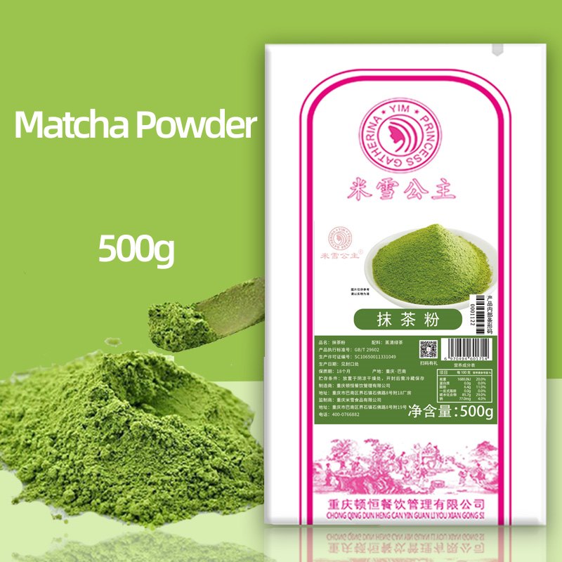 Mixue Púdar Tae Meandaracha Bainne 1kg Matcha Flavor Bubble Pearl Tae Dubh Bainne Cumaiscthe