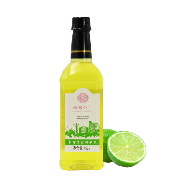 Mixue Lime aromatizuotas kokteilių sirupas 750ml gėrimų gėrimui