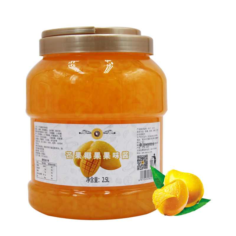 Mixue Nata de coco concentré mangue saveur noix de coco viande gelée sauce aux fruits confiture pour bubble tea milkshake décoration