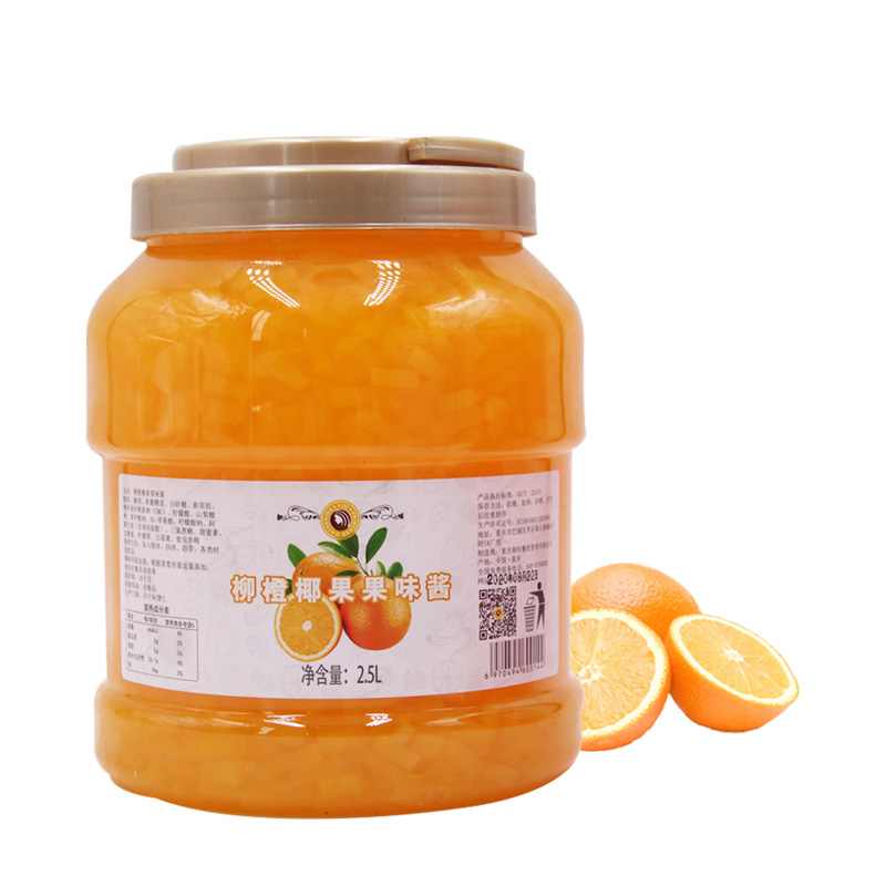 Mixue Nata de coco Concentrated Orange Flavor Coconut Jelly Fruit Saus Jam for Bubble tea Milkshake decoration