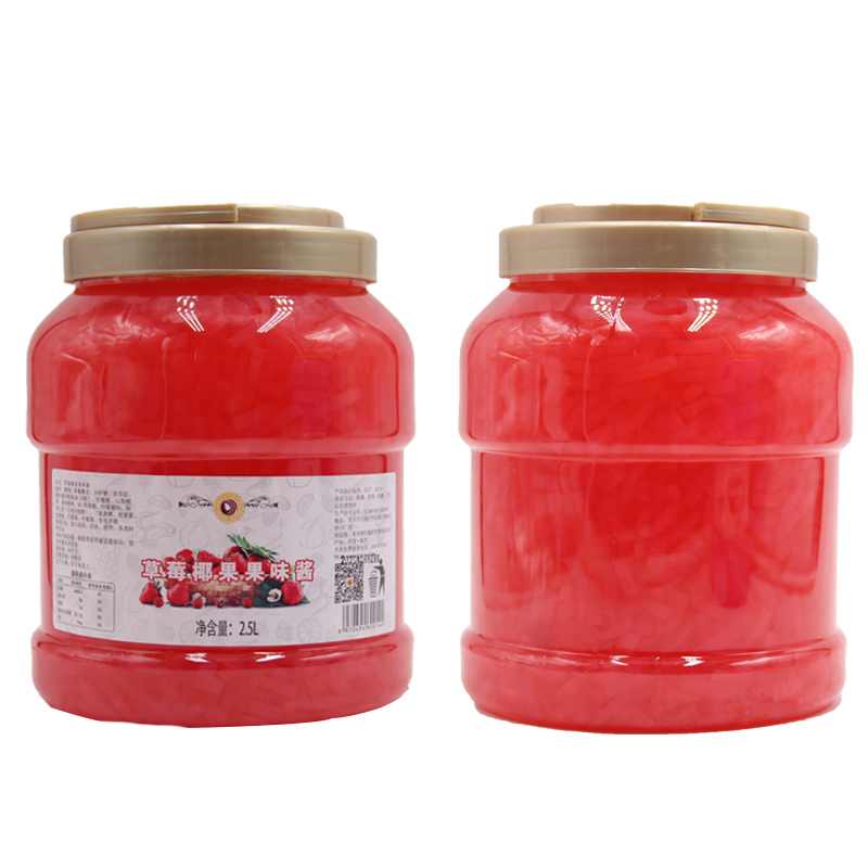 Mixue Nata de coco Tama Strawberry Concentrated Goştê gûzê Jelly Fruit Sauce Materyalên reçelê ji bo çaya şîr