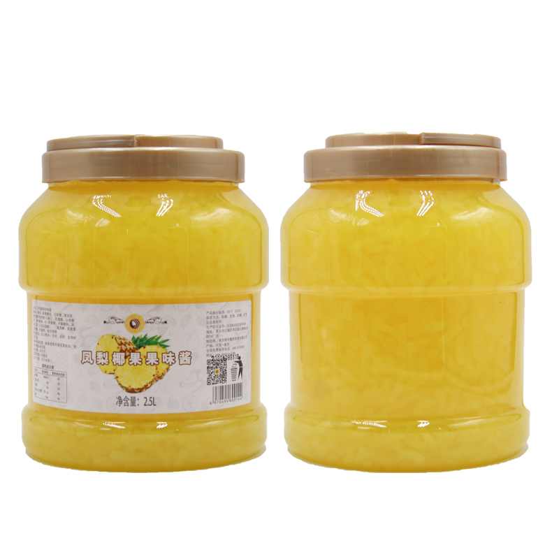 Mixue Nata de coco Konsentrlangan ananas ta'mi Hindiston yong'og'i go'shti jele meva sousi ko'pikli choy sutli kokteyli bezash uchun murabbo materiali