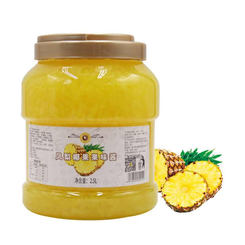 Mixue Nata de coco Koncentrirana aroma ananasa Kokosovo meso Žele Sadna omaka Material za marmelado za čaj z mehurčki