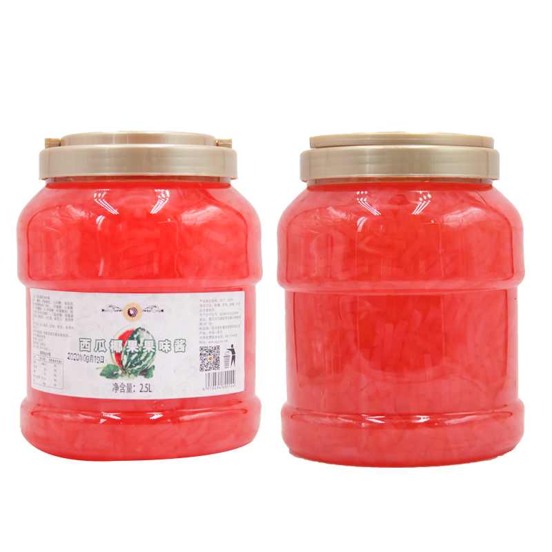 Mixue Nata de coco vị dưa hấu Thịt dừa Jelly Sốt trái cây mứt nguyên liệu cho trà bong bóng