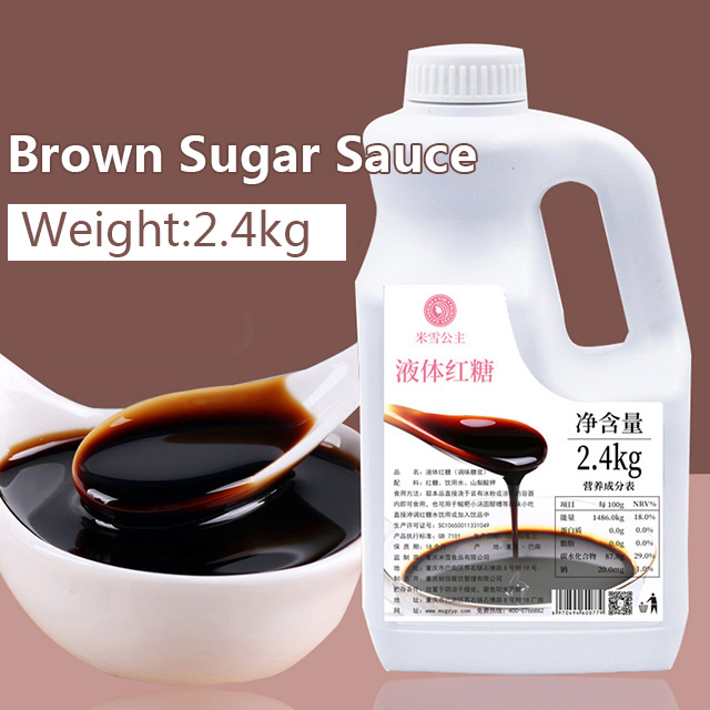 Mixue cassonade Sauce sirop sucre noir sucre roux 2.4kg pour bubble tea