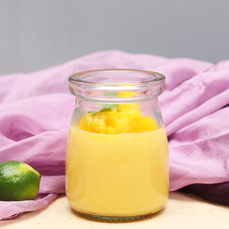 Gwakọta mango pudding ntụ ntụ