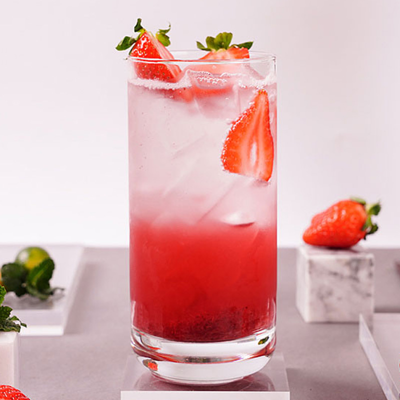 Mélange pâte épaisse de sirop de cocktail aromatisé à la rose 750 ml pour application de boissons