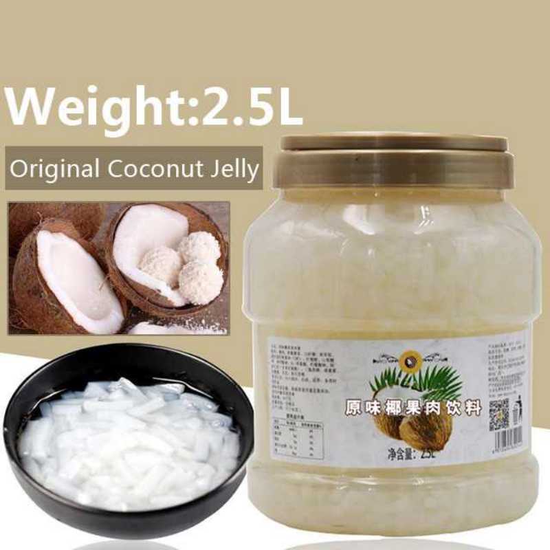 Nata De Coco Concentrated Original Flavor Coconut Meat Jelly 2.6kg Fruit Sace Jam Material for Milk Bubble Tea Soft Drinks Milkshake