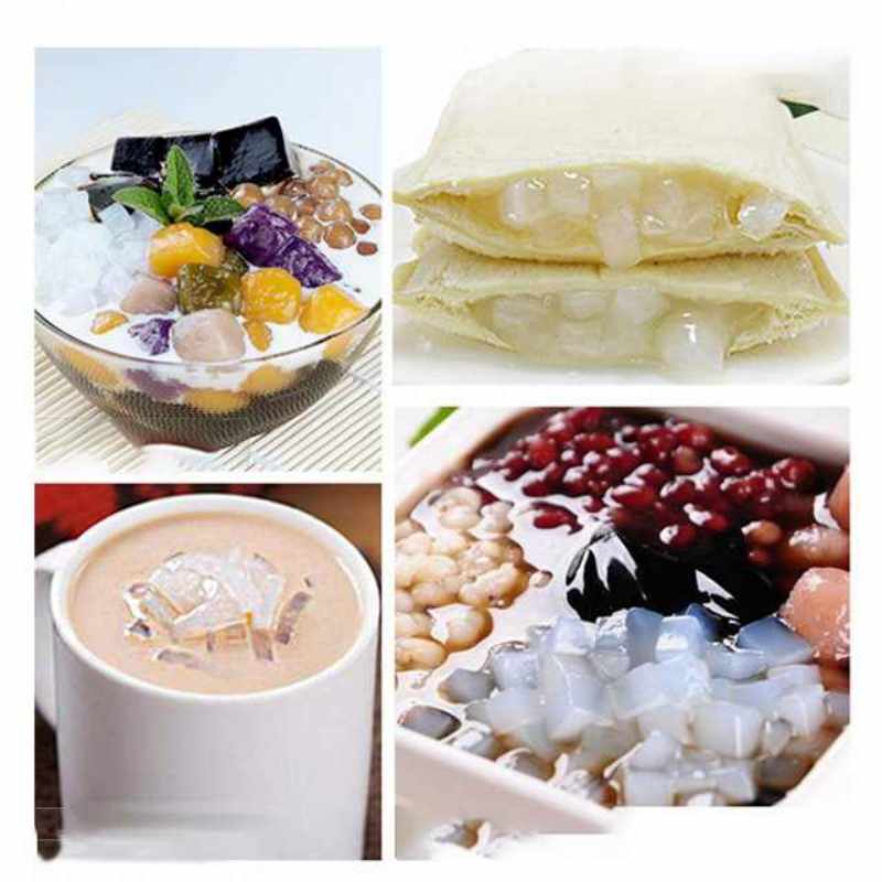 Nata De Coco Rasa Asli Coconut Jelly 0,5kg Saus Buah Jam Bahan pikeun Bubble Tea Soft Drinks Milkshake