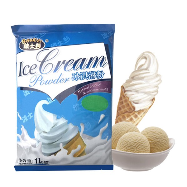 Сладолед на прах с оригинален вкус 1 кг торба Мек сладолед Суровина за сладолед на едро Разнообразие от аромати Поддръжка на OEM