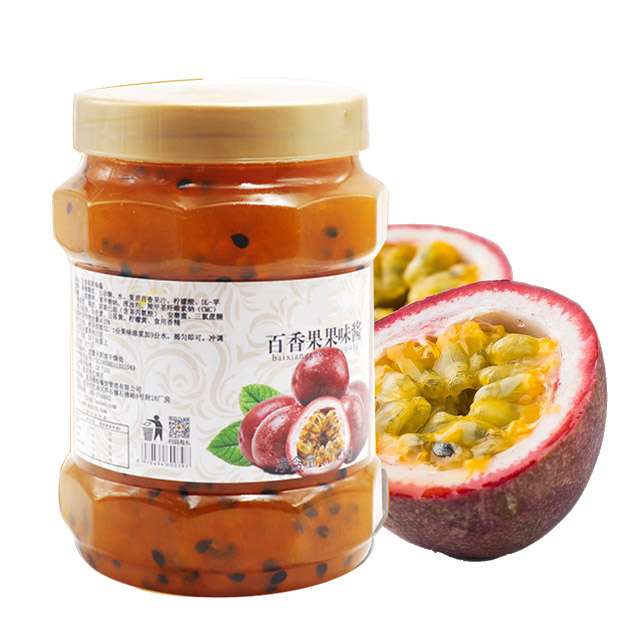 ʻO ka Passion Fruit Jam 1.2kg ʻO ka ʻuala huaʻai maoli i hoʻopaʻa ʻia i nā mea inu ʻono.