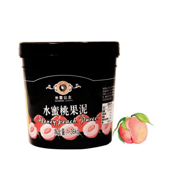 ピーチ 1.36 キロ風味のフルーツピューレパンジャム強いソースアイスクリームデッサーバブルティードリンクデッサースナック詰め物