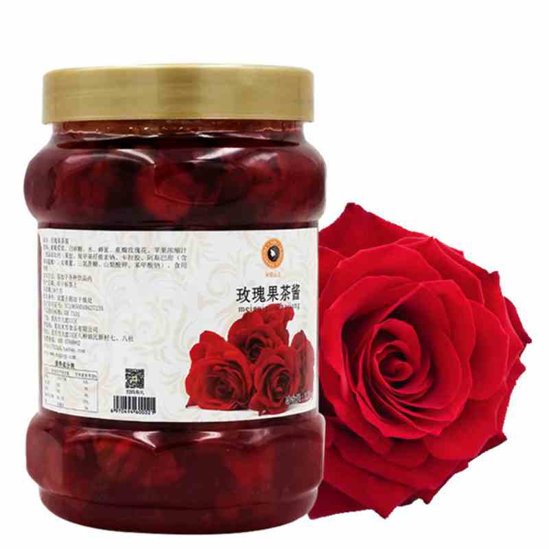 Rose Jam Natural Fruit Sauce 1.2kg Snack Stuffing Flavored Beverage Drinks