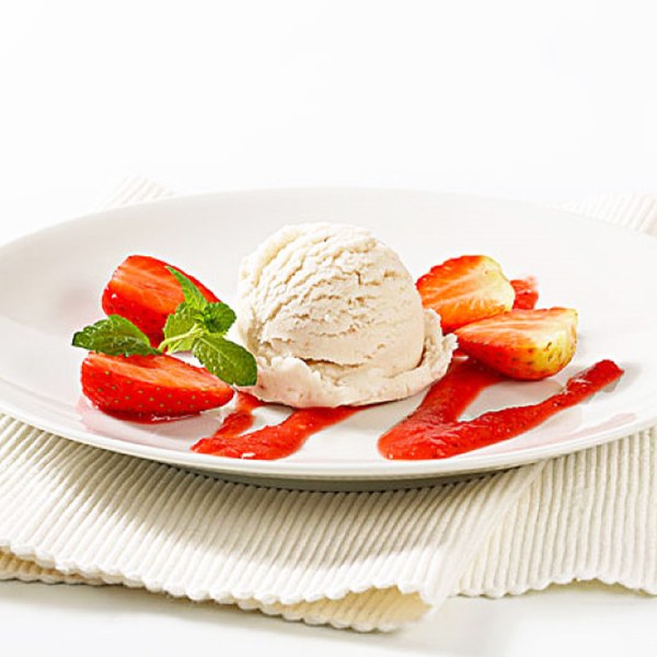 Strawberry Soft Ice Cream Powder Nemléčný krém s příchutí Authentic Ice Cream Powder 1kg aplikace