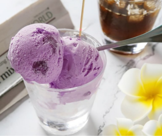 Serbuk Aiskrim Taro 1 Kg Beg Aiskrim Lembut Pemborong Aiskrim Permohonan Bahan Mentah