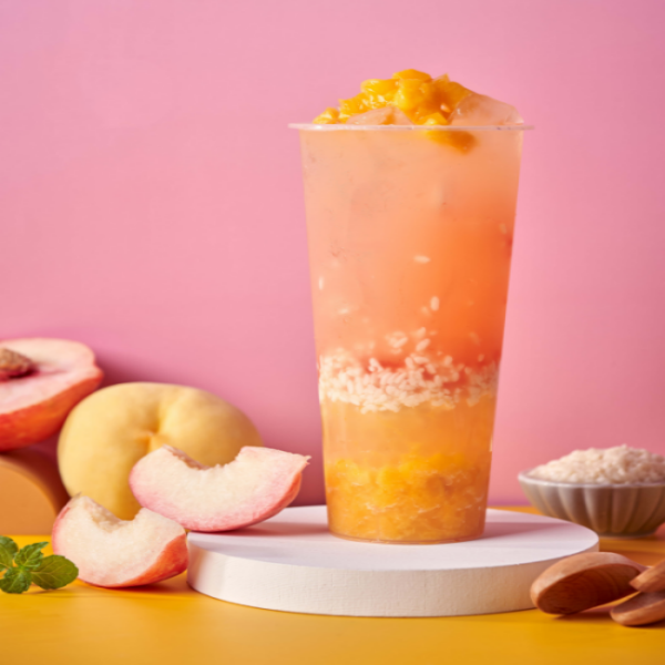 Peach 1.36KG flavored Fruit Puree Bread Jam Sauce e Matla bakeng sa Ice Cream Desser bubble Tea Drink Desser Snack Stuffing application_副本