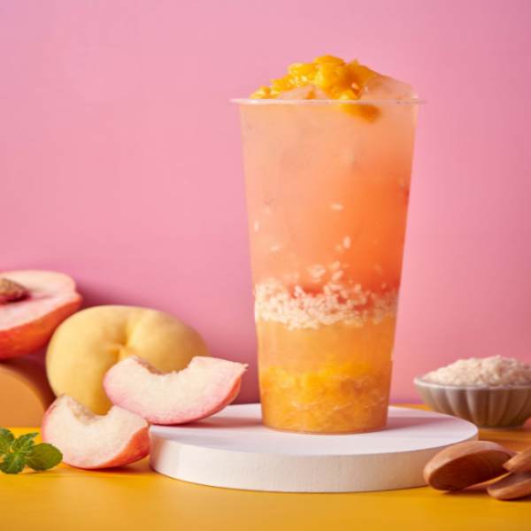 Peach 1.36KG berperisa Buah Puree Bread Jam Sos Kuat untuk Ais Krim Pencuci mulut gelembung Minuman Teh Pencuci Mulut Aplikasi pemadat Snek_副本