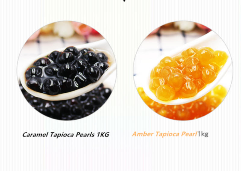 caramel amber tapioca pearls