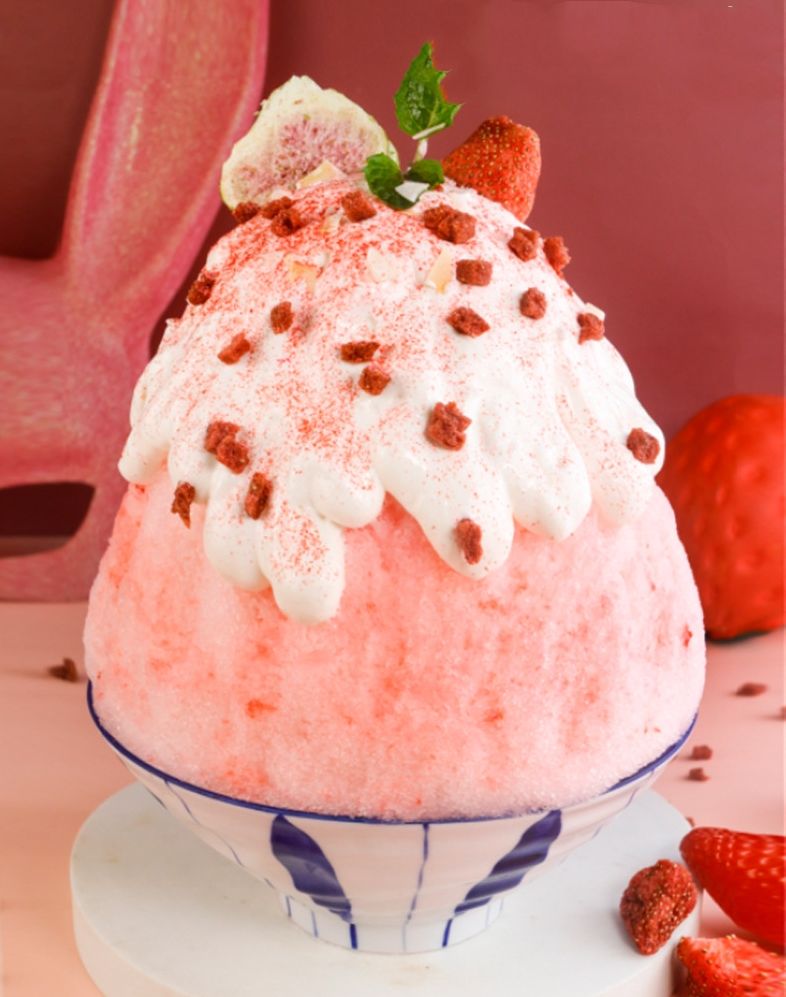 strawberry snow snowflake ice base powder