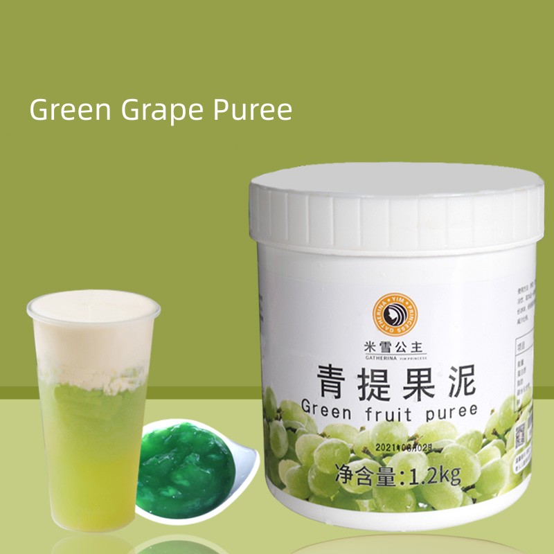 Mixue Green Grape Puree jam 1.2kg Puree for bubble tea ice cream baking
