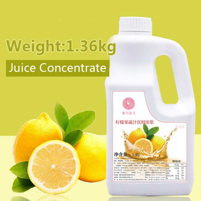 Mixue Lemon concentrate Fruit juice1.9L Various flavored Drink Beverage for bubble tea