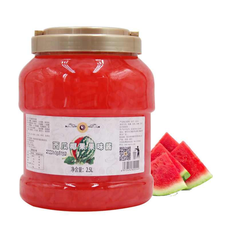 Mixue Nata de coco watermelon flavor Coconut Meat Jelly Fruit Sauce jam material for bubble tea milkshake deco