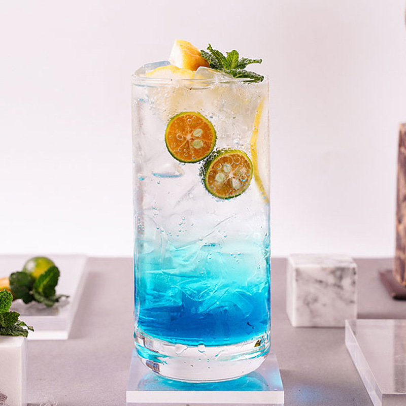 Mixue cocktail syrup thick pulp Blue citrus beverage thick pulp 750ml for application