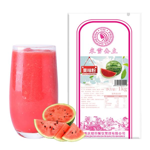 Mixue fruit powder watermelon Juice Powder 1kg Natural Extract Flavor for Milk Bubble Tea Milkshake beverage Cake