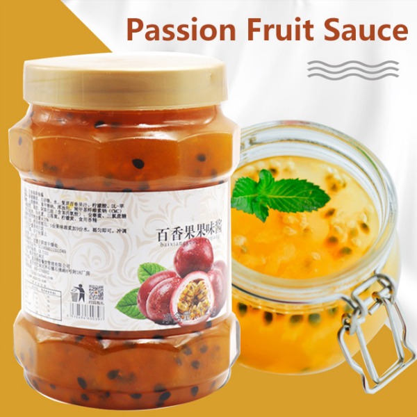 Passion Fruit Jam 1.2kg Natural Fruit Sauce Stuffing Flavored Beverage Drinks Passionfruit Concentrate Juic