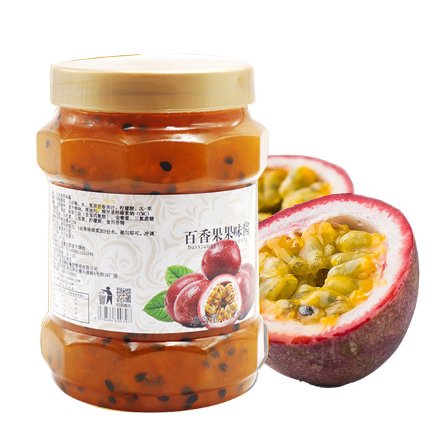Passion Fruit Jam 1.2kg Natural Fruit Sauce Stuffing Flavored Beverage Drinks Passionfruit
