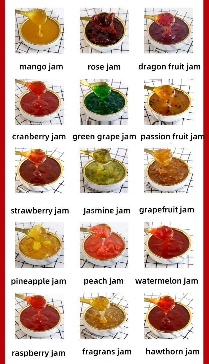 fruit jam puree flavors
